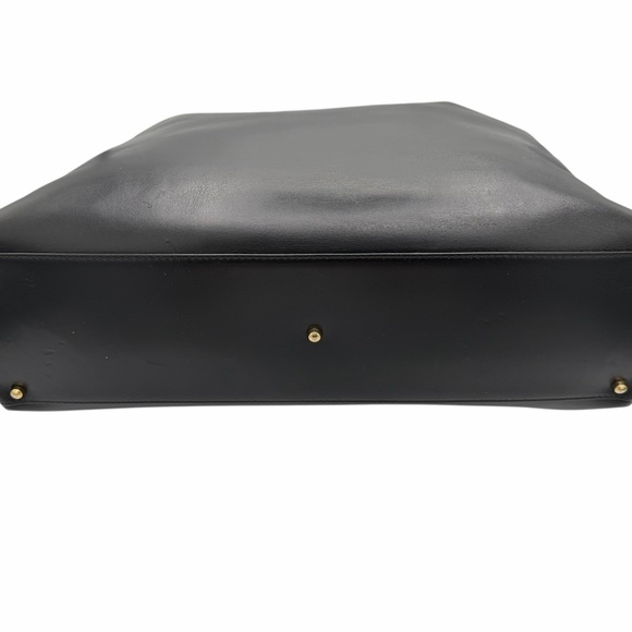 Gucci Vintage Bamboo Top Handle Black Leather Bag w/ unbranded Strap + COA - Picture 13 of 16